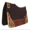CHALLENGER Horse 32" x 30" Western Contoured Wool Felt Therapeutic Saddle Pad Brown 39218BR view 1