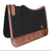 CHALLENGER Horse 32" x 30" Western Contoured Wool Felt Therapeutic Saddle Pad Black 39220BK view 1