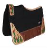 CHALLENGER Horse 32" x 30" Western Contoured Wool Felt Therapeutic Saddle Pad Black 39218BK view 1