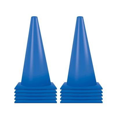 Agility Training Cone 15" Plastic Sports Cone, Indoor, Outdoor, Kindergarten Sensory Integration Training Agility Cone, 10 Pieces (Color : Blue)
