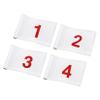 KINGTOP Golf Flagstick Mini, Putting Green Flags for Yard, 4inch Hole Cup, 8" by 6" Golf Flag, 3 Feet Yellow Flagpole, 2-Section Design, Numbered# 1-4 view 2