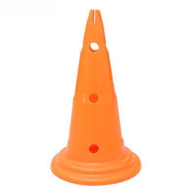 Agility Training Cone 50cm Colored Plastic Sports Cone, Marking Cones with Holes for Football Training Ground, Windproof and Stable Barrier Cone (Color : Orange, Size : 10pcs)
