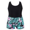 renvena Kid Girl Gymnastic Leotard Back Hollow Romper Jumpsuit for Dancing Swimming Athletic Ballet Black Lily 4 view 1