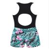 renvena Kid Girl Gymnastic Leotard Back Hollow Romper Jumpsuit for Dancing Swimming Athletic Ballet Black Lily 4 view 2