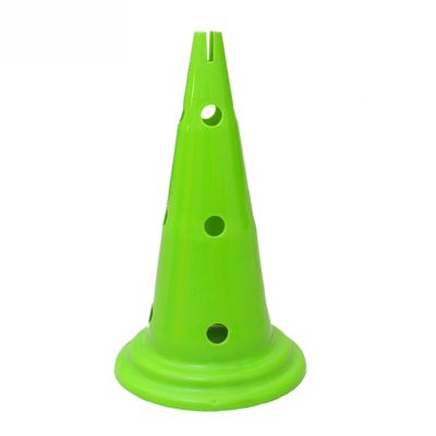 Agility Training Cone 50cm/20 Plastic Sports Cone, Football Training Marker Cone with Holes, Indoor and Outdoor Sensory Training Equipment (Color : Green, Size : 8pcs)