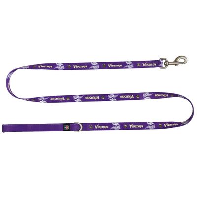 Littlearth NFL Minnesota Vikings Pet Premium Lead, Team Color, 3Q