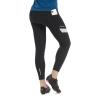 Santic Women's Bike Pants 4D Padded Cycling Tights High Waisted Bicycle Trousers with Pockets Biking Apparel UPF 50+ A-Black view 1