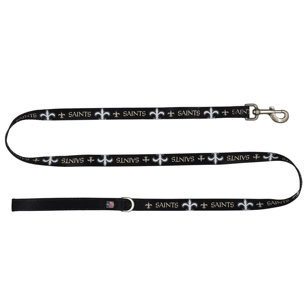 Littlearth NFL New Orleans Saints Pet Premium Lead, Team Color, Inch