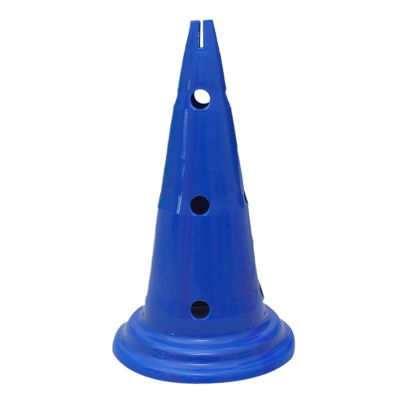 Agility Training Cone 50cm/20 Plastic Sports Cone, Football Training Marker Cone with Holes, Indoor and Outdoor Sensory Training Equipment (Color : Blue, Size : 8pcs)