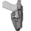 Level III OWB Holster for Glock 17/19/19X(Gen3-5), 22/23/31/32(Gen34), Glock 44/45  Thumb + Index Finger LockHigh-Retention Duty CarryRight HandCompatible with Standard Belts view 1
