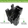Level III OWB Holster for Glock 17/19/19X(Gen3-5), 22/23/31/32(Gen34), Glock 44/45  Thumb + Index Finger LockHigh-Retention Duty CarryRight HandCompatible with Standard Belts view 2