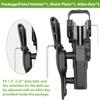 Level III OWB Holster for Glock 17/19/19X(Gen3-5), 22/23/31/32(Gen34), Glock 44/45  Thumb + Index Finger LockHigh-Retention Duty CarryRight HandCompatible with Standard Belts view 4