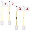 KINGTOP Golf Flagstick Mini, Putting Green Flags for Yard, 6inch Hole Cup, 8" by 6" Golf Flag, 3 Feet Yellow Flagpole, 2-Section Design, Numbered# 1-4 view 1