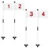 KINGTOP Golf Flagsticks Mini, Putting Green Flags for Yard, 3 Feet Flagpole, 8" by 6" Golf Flag, 2-Section Design, White Numbered# 1-4 view 1