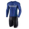 Synergy Men's Trisuit - Pro Thermal Long Sleeve Cycling Skinsuit (Large, Night Shadow) view 1