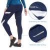 Santic Women's Bike Pants 4D Padded Cycling Tights High Waisted Bicycle Trousers with Pockets Biking Apparel UPF 50+ A-Blue view 4