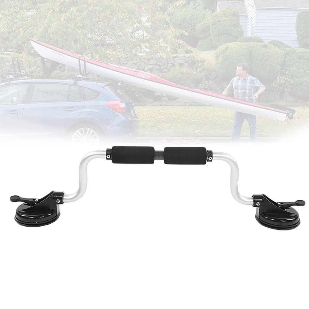 YANIWAX Suction Boat Roller Load Assist, Aluminum Alloy Kayak Roller Loader Lift Assist with Heavy-Duty Suction Cups Kayak Suction Cup Holder for Mounting to Car Tops Travel (Grey)