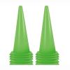 Agility Training Cone Green Triangular Plastic Football Cone, Suitable for Basketball, Roller Skating, Agile Marking Cones, 10 Pieces of Sensory Integration Training Equipment (Size : 18x38cm) view 1