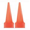 Agility Training Cone Orange Plastic Traffic Cone, Indoor and Outdoor Football, Basketball Agility Marker Cones, 10 Pieces (Size : 21x48cm) view 1