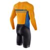 Synergy Men's Trisuit - Pro Thermal Long Sleeve Cycling Skinsuit (X-Large, Neon Tangerine/Sky) view 2