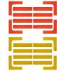 Eco Walker Court Line Marker Set Create Your Own Mini Pickleball Tennis Court (Red Yellow Court Marker) view 1