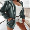 Yousify Womens Active Long Sleeve Zip Up Hoodies with Pocket Casual Winter Hooded Sweatshirts Jackets Blue M view 2