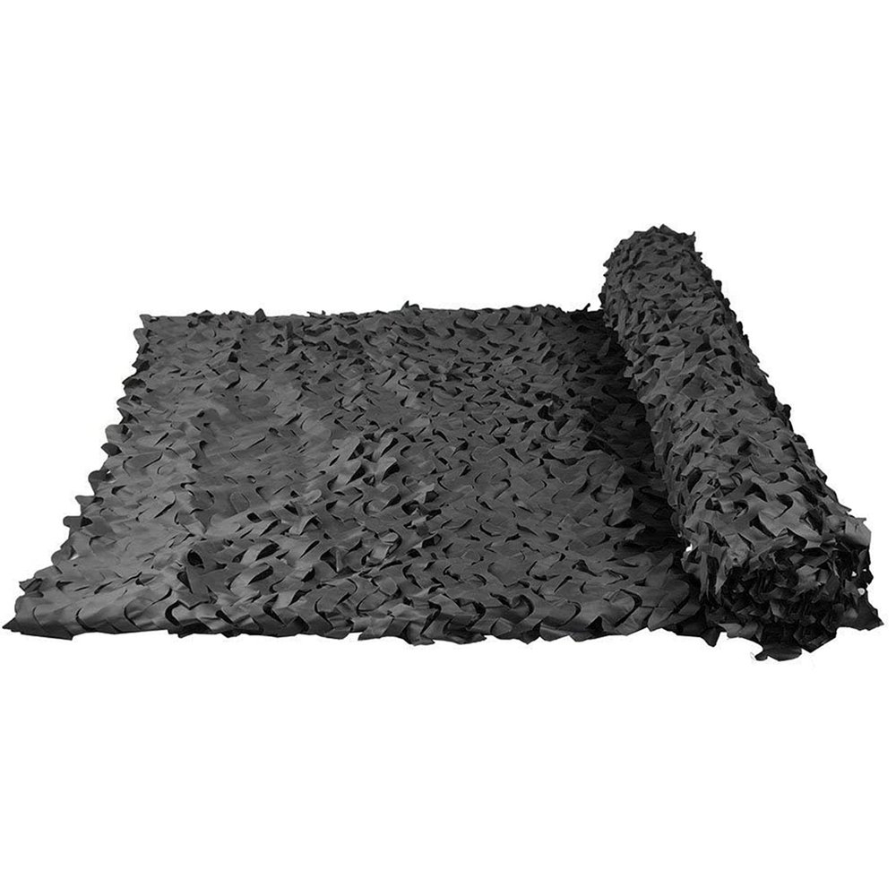 BcofoA Black Camouflage net, Suitable for Camping Military Hunting Activities, Decorative Sunscreen net, can be Customized (Size : 6.5x16ft/2x5m)