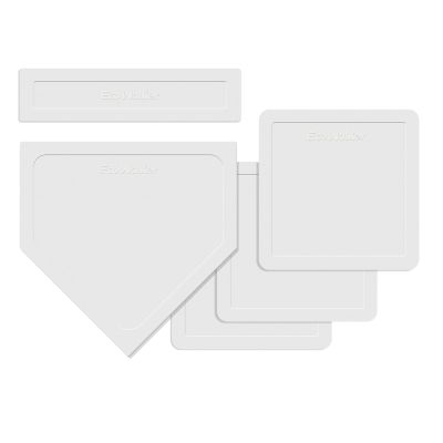 Eco Walker Thrown Down Baseball Bases Perfect for Baseball, Teeball, Softball, Kickball, Kids, Backyard, Practice and School (White)