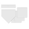 Eco Walker Thrown Down Baseball Bases Perfect for Baseball, Teeball, Softball, Kickball, Kids, Backyard, Practice and School (White) view 1