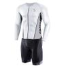 Synergy Men's Pro Thermal Long Sleeve Triathlon Trisuit for Cold Weather (Large, White) view 1