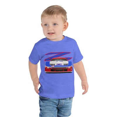 300ZX IMSA GTO GTS Legendary Race Car Toddler Short Sleeve Tee Heather Columbia Blue