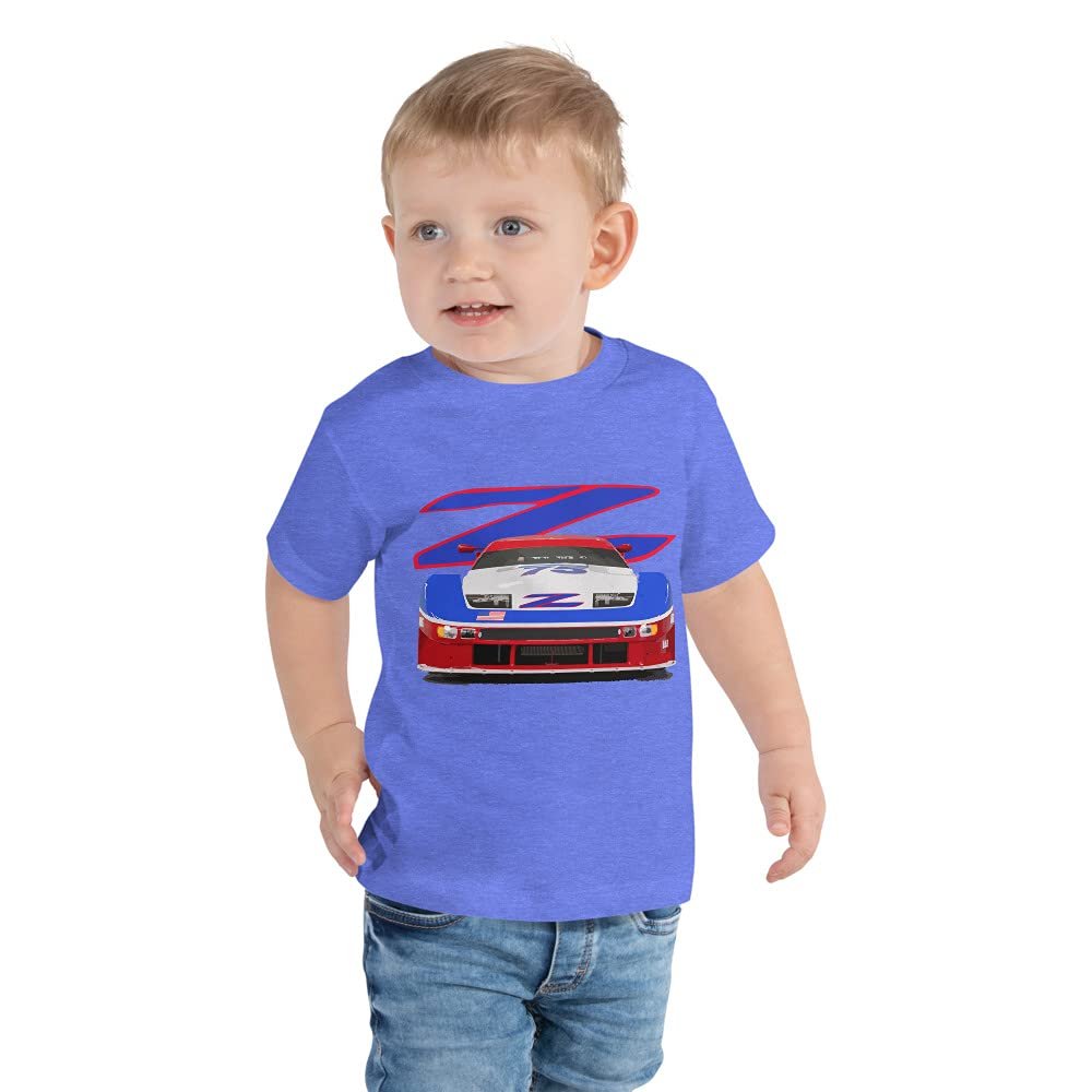 300ZX IMSA GTO GTS Legendary Race Car Toddler Short Sleeve Tee Heather Columbia Blue