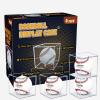 VOLEAAR 4 Pack Baseball Display Case, UV Protected Acrylic Square Baseball Holder, Clear Cube Autograph Memorabilia Ball Display Cases, Official Size Baseball Display Box for Boy view 1