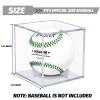 VOLEAAR 4 Pack Baseball Display Case, UV Protected Acrylic Square Baseball Holder, Clear Cube Autograph Memorabilia Ball Display Cases, Official Size Baseball Display Box for Boy view 2