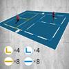 Eco Walker Court Line Marker Set Create Your Own Mini Pickleball Tennis Court view 3
