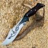EGKH -12 inch Blade Custom Hand Forged Knife with engraving in the blade, Sheath and Handle - Full Tang Blade knife, Outdoor Survival Kukri - Khukuri view 4