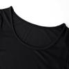 Workout Crop Tops for Women Sexy Black Trendy Cropped Yoga Half Tshirts Scoop Neck Long Sleeve Basic Shirt Loose Crop Tops for Women Large view 3