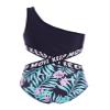 Hedmy Kid Girls One Piece Athletic Swimsuits One Shoulder Cutout Monokini Swimwear Bikini Bathing Suits Summer Lily Pink 12 Years view 2
