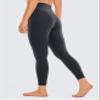 CRZ YOGA Womens Brushed Naked Feeling Workout Leggings 25" - High Waisted Gym Compression Tummy Control Yoga Pants Intersellar Black and Navy XX-Small view 2