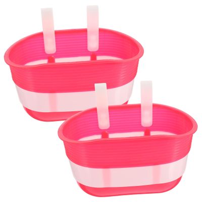 BESPORTBLE 2pcs Boy Girl Bike Basket Front Handlebar Storage Container for Scooters Stylish Design for Bottles Snacks More Selection