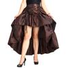 COSDREAMER Women's Steampunk Gothic High Low Skirt Victorian Bustle Skirt (Large, Brown) view 1