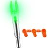 Ellen Archery 6PCS New X Lighted Nock Universal LED S Nock Fit Arrows .204 .233 .244 .246 Inside Diameter Automatically Bowstring Screwdriver Included (Green) view 1