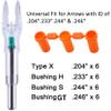 Ellen Archery 6PCS New X Lighted Nock Universal LED S Nock Fit Arrows .204 .233 .244 .246 Inside Diameter Automatically Bowstring Screwdriver Included (Green) view 2