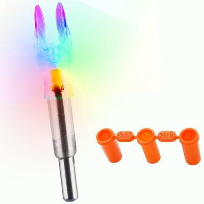 Ellen Archery 6pcs New X Lighted Nock Universal LED S Nock Fit Arrows .204 .233 .244 .246 Inside Diameter Automatically Bowstring Screwdriver Included (Colorful), colorful