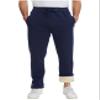 PEHMEA Fleece Lined Sweatpants for Men, Winter Warm Sherpa Joggers Lounge Pants with Pockets(11 Navy (Open-Bottom)-XL) view 2