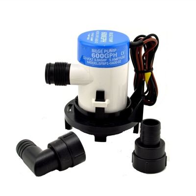 TYZK Bilge Pump Kit 3/4" Hose MKBP1-G600-02 600GPH Marine self-Priming 12 Volt mini Bilge Pump Automatic Submersible Pump