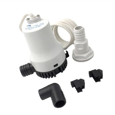 TYZK Bilge Pump Kit 12v Boat Marine Plumbing Electric Water Bilge Pump Submersible Yacht Boat 12V 1000 GPH Automatic Submersible Pump