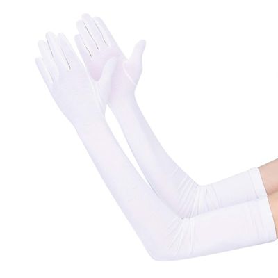 Women Sun Protection Long Driving Gloves Breathable Full Finger Sunblock Gloves