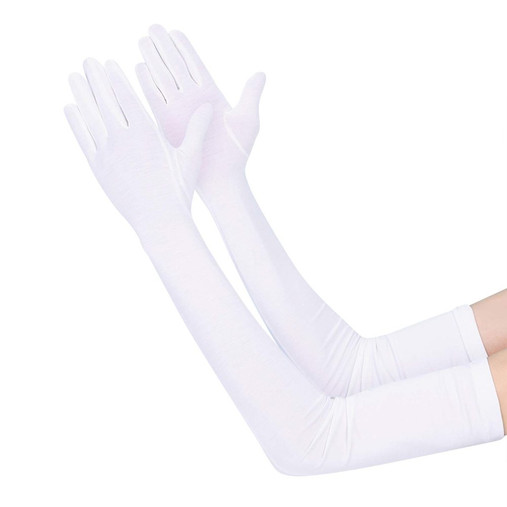 Women Sun Protection Long Driving Gloves Breathable Full Finger Sunblock Gloves