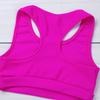 Yihuimin Kids Girls 2 Pieces Active Outfit Racer Back Sports Bra with Booty Shorts Ballet Dancewear Rose&Black 3-4 Years view 3